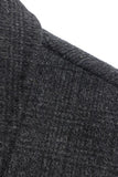 Abrigo largo de invierno de hombre con solapa gris oscuro