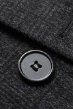 Abrigo largo de invierno de hombre con solapa gris oscuro