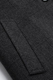 Abrigo largo de invierno de hombre con solapa gris oscuro