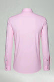 Blush Camisa clásica de manga larga Slim Fit