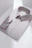 Traje de manga larga de manga larga con cuello puntiagudo azul gris