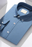 Traje liso de hombre azul gris slim fit