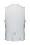 Traje de boda blanco de un botón de solapa Peak de 3 piezas