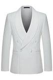 Trajes de boda blancos de dos piezas con chales de dos piezas y cruzado