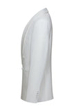 Trajes de boda blancos de dos piezas con chales de dos piezas y cruzado