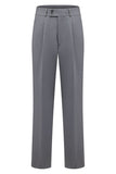 Trajes de hombre de dos piezas grises con corte slim chal, solapa