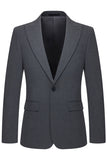 Trajes grises de solapa Slim Fit Peak Peak de 3 piezas
