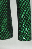 Saco de graduación de hombre con solapa de chales de lentejuelas verdes