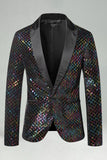 Blazer de graduación de hombre de un botón con solapa de colores de colores