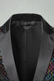 Blazer de graduación de hombre de un botón con solapa de colores de colores