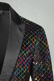 Blazer de graduación de hombre de un botón con solapa de colores de colores