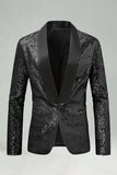 Blazer de baile de fin de curso de hombre con chales dorados con solapa de una sola hebilla
