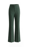 Traje de graduación de graduación verde oscuro de corte slim de dos piezas, solapa con pico y cruzado