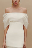 Vestido largo de compromiso de tul de tul de marfil