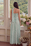 Corsé A-Line de gasa Dusty Sage Dusty Strapless