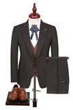 Trajes de baile de graduación de 3 piezas azules One Button Peak Lapel
