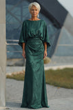 Vestido de madre de la novia enfundado de Jacquard de pino con manga media