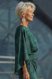 Vestido de madre de la novia enfundado de Jacquard de pino con manga media