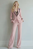 Traje de solapa de dos piezas de pecho sencillo de dos piezas y pierna ancha para el baile de fin de curso