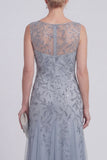 Vestido largo de Madre de la Novia Verde Oscuro Floral Floral A Line Ablad Boat Neck