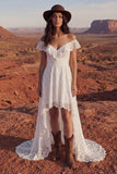 Vestido de novia Bohemio A de Marfil Floral