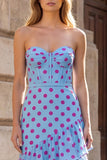 Vestido largo de graduación de graduación de fin, corsé de bollos y funda negra, con volantes
