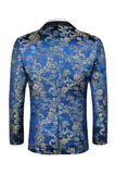 Trajes de baile Jacquard de hombre negros de dos piezas con solapa chal de un botón