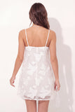 Mini vestido de graduación de Mini Graduación de Tul Blanco Floral A-Line