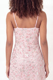 Vestido mini de graduación de lentejuelas rosa brillante
