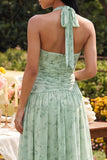 Vestido Maxi de la línea A Bloomer Dusty Sage Floral
