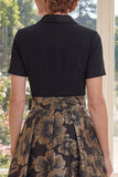 Un vestido largo Jacquard de la novia de línea con escote en V y lazo