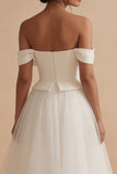 Vestido de novia bohemio largo de línea A