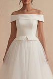 Vestido bohemio de línea A A de línea blanca