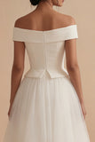 Vestido bohemio de línea A A de línea blanca
