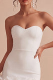 Minivestido Sweetheart Bodycon Bodycon White 3D Flowers