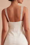 Bodycon Vestido Mini Blanco de Tirantes Finos