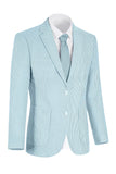Chaqueta de hombre de solapa azul claro con solapa con muesca