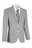 Chaqueta de hombre de solapa azul claro con solapa con muesca