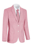 Chaqueta de hombre de solapa azul claro con solapa con muesca