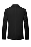 Chaqueta negra de solapa de solapa