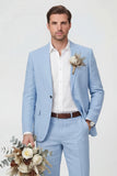 Traje de boda de hombre de dos piezas con solapa de un solo botón beige
