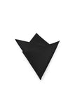 Pañuelo de bolsillo de satén negro