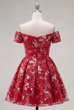 Vestido de corsé corto corsé corto de línea roja brillante con cuentas