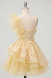 Vestido de bienvenida a casa, amarillo mantequilla con volantes y con volantes, vestido de bienvenida a casa
