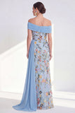 Vestido largo de madre de la novia, vestido largo de funda verde y funda verde con faja