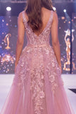Vestido largo de concurso largo floral con cuello de belleza sirena con escote en V