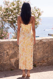 Vestido Bodycon Gruñido Bodycon Amarillo Sin tirantes con Abertura