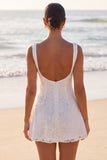 Vestido Mini Corsé de Línea A de Marfil