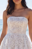 Corsé floral A Line Short Vestido blanco pequeño
