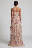 Vestido de Madre de la Novia con Tul de Tul de Línea A Con Hombros Fuera de Hombro Alto y Bajo